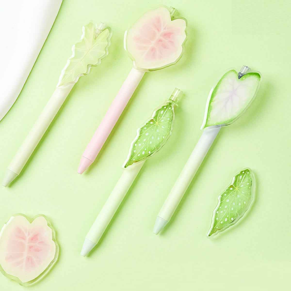 M&G ProfutureLab Botanist Pandan Leaf Click Ballpoint Gel Pen 4 Pack