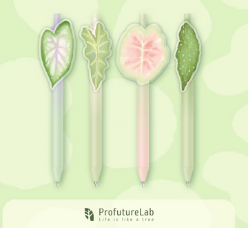 M&G ProfutureLab Botanist Pandan Leaf Click Ballpoint Gel Pen 4 Pack