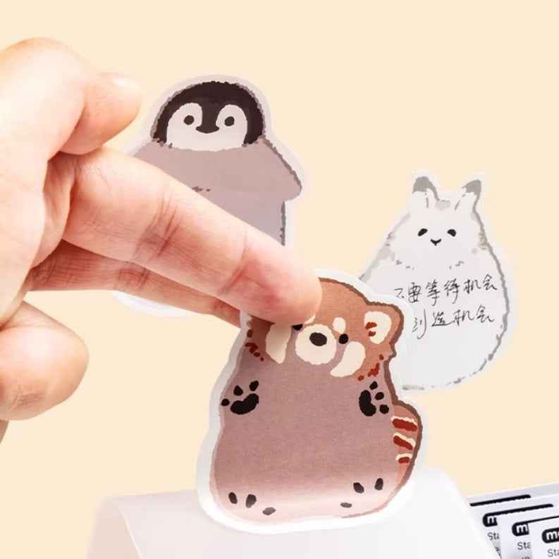 M&G Stand Sticky Notes Animal Shape Memo Pad 30 Sheets, 4-Pack