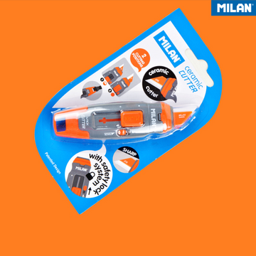 MILAN STICK Ceramic Blade Cutter Grey Orange