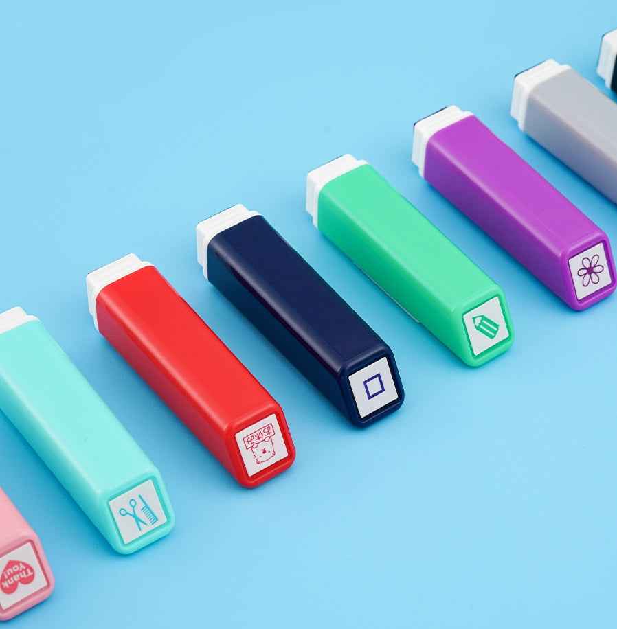 KODOMO NO KAO Japanese Cute MINI Self Inking Stamps 4 Pack A