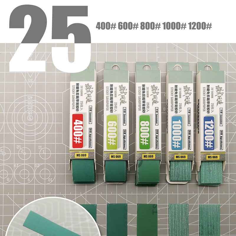 125PCS Wet/Dry Reuse Wear-Resisting Sticky Sandpaper Assorted Grit