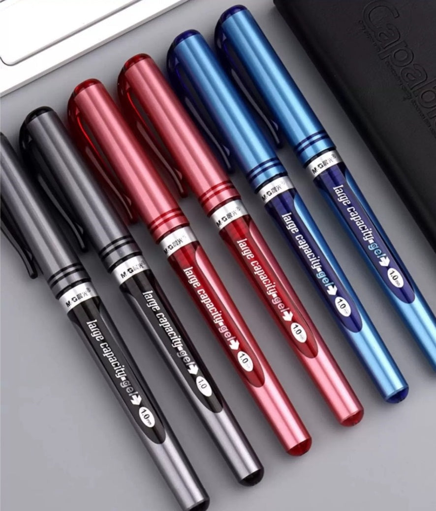 M&G Large Capacity Gel Pens - 1.0mm Bullet Tip -12 Pack