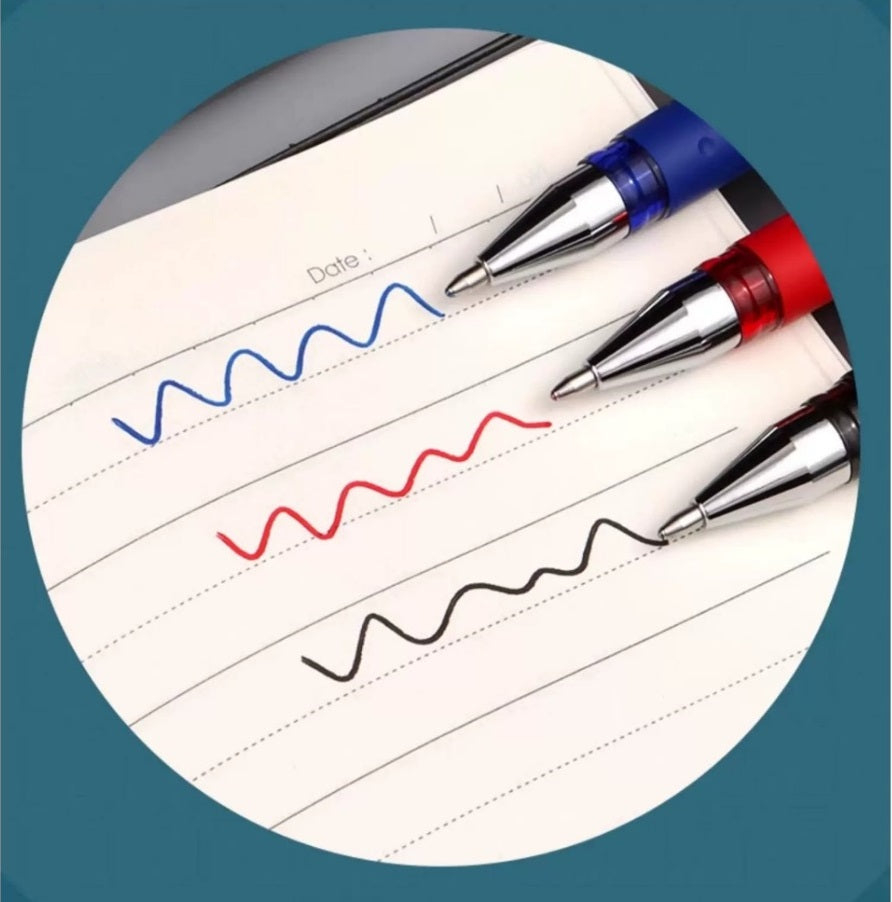 M&G Large Capacity Gel Pens - 1.0mm Bullet Tip -12 Pack
