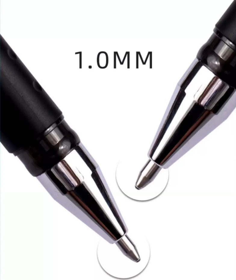 M&G Large Capacity Gel Pens - 1.0mm Bullet Tip -12 Pack