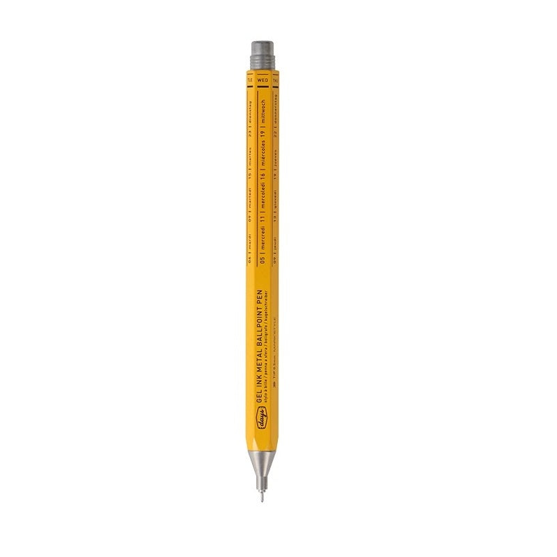 Mark's Style Days Gel Ink Metal Ballpoint Pen,0.5mm Yellow