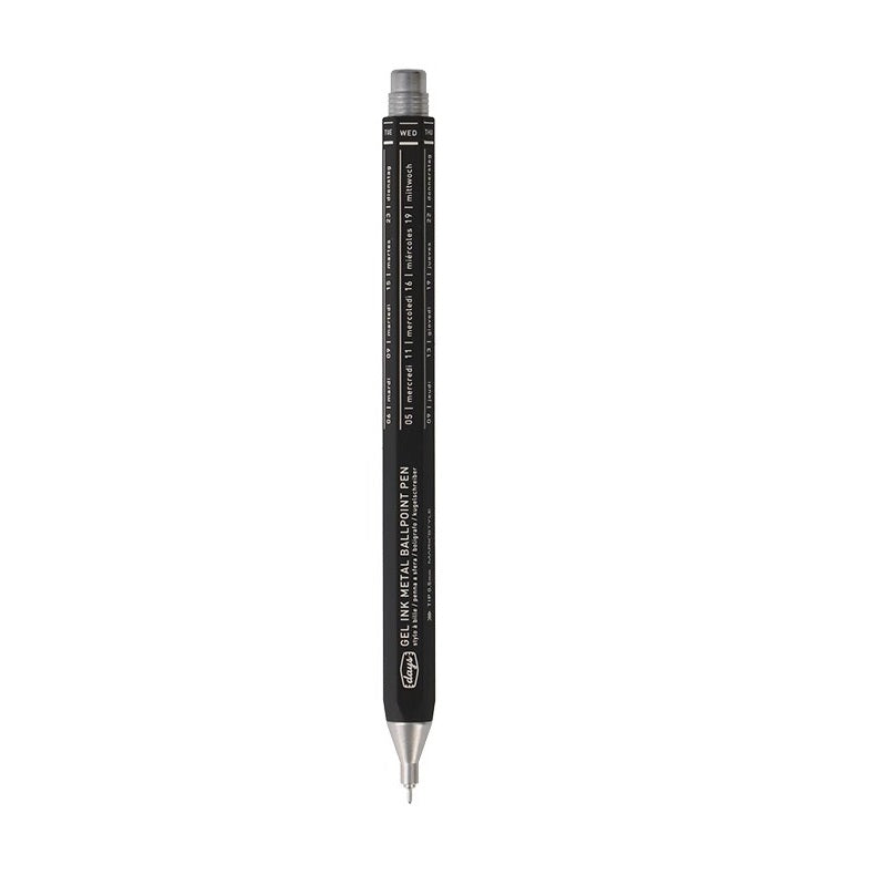 Mark's Style Days Gel Ink Metal Ballpoint Pen,0.5mm Black