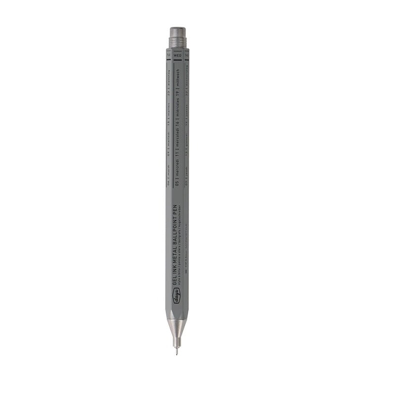 Mark's Style Days Gel Ink Metal Ballpoint Pen,0.5mm Grey