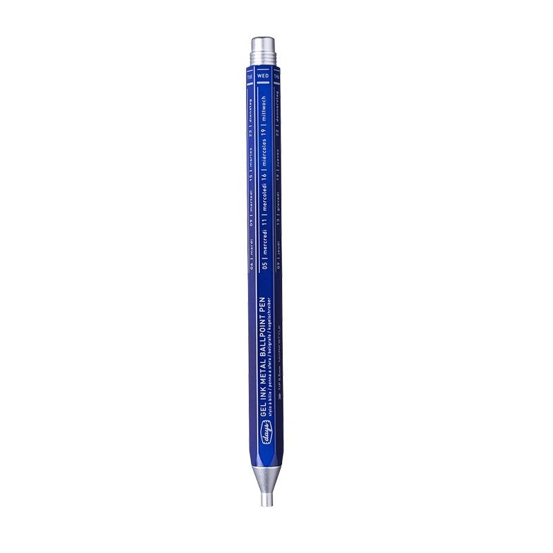 Mark's Style Days Gel Ink Metal Ballpoint Pen,0.5mm Navy Blue