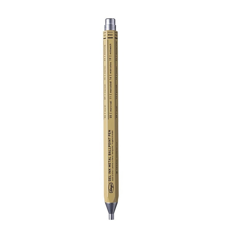 Mark's Style Days Gel Ink Metal Ballpoint Pen,0.5mm Khaki
