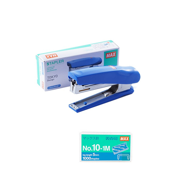 Max Classic Stapler HD-10D with 1000pcs Staples Blue