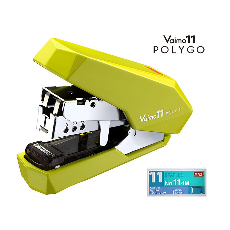 Max Vaimo 11 POLYGO Stapler with 1000 Staples Black