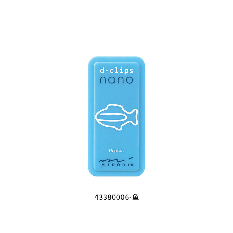 Midori D-Clips Nano Clips - Box of 16 Fish