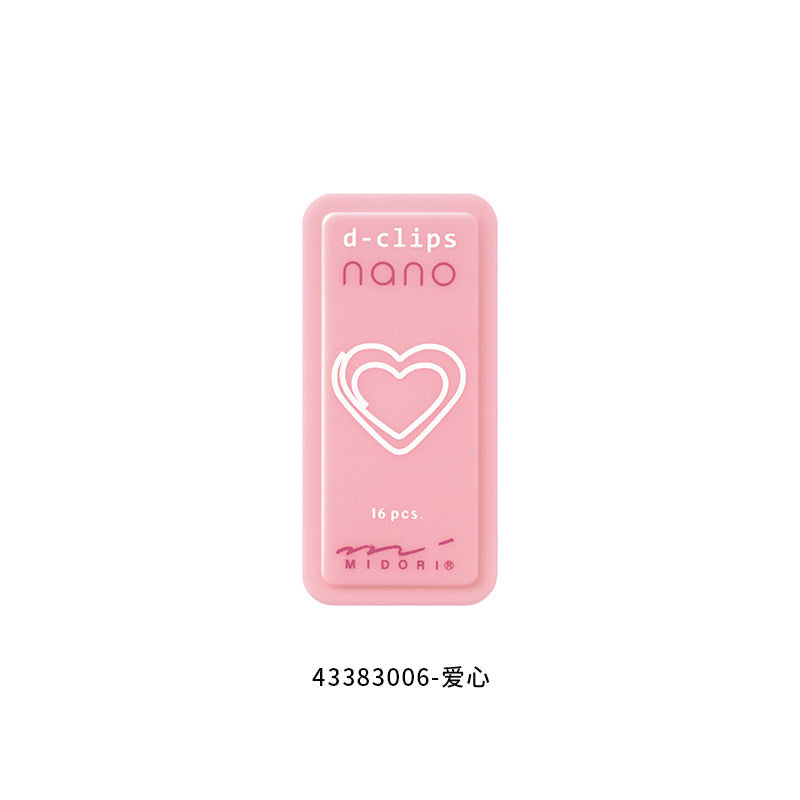 Midori D-Clips Nano Clips - Box of 16 Love