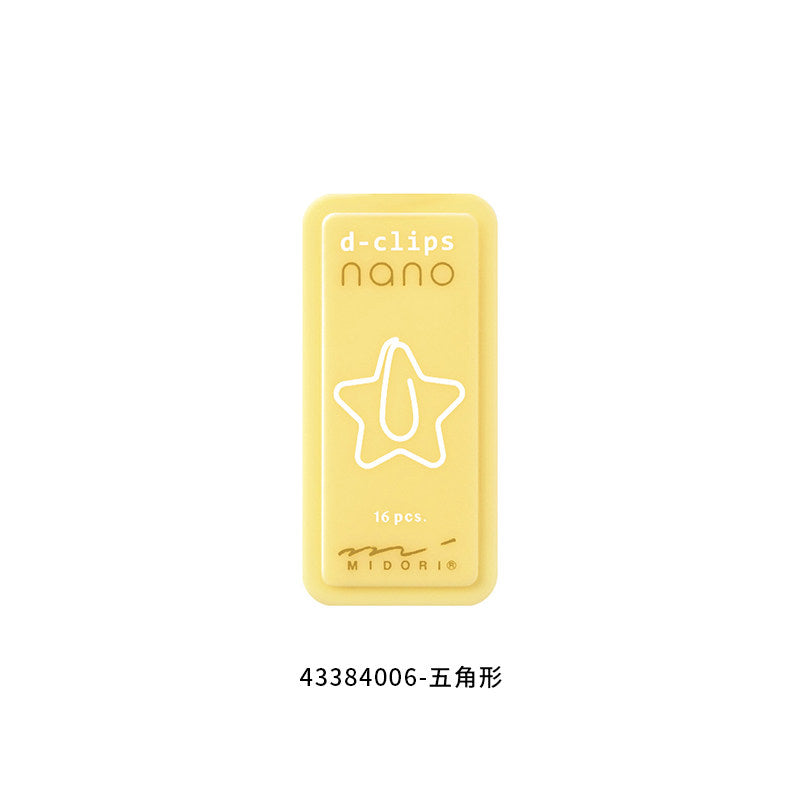 Midori D-Clips Nano Clips - Box of 16 Star