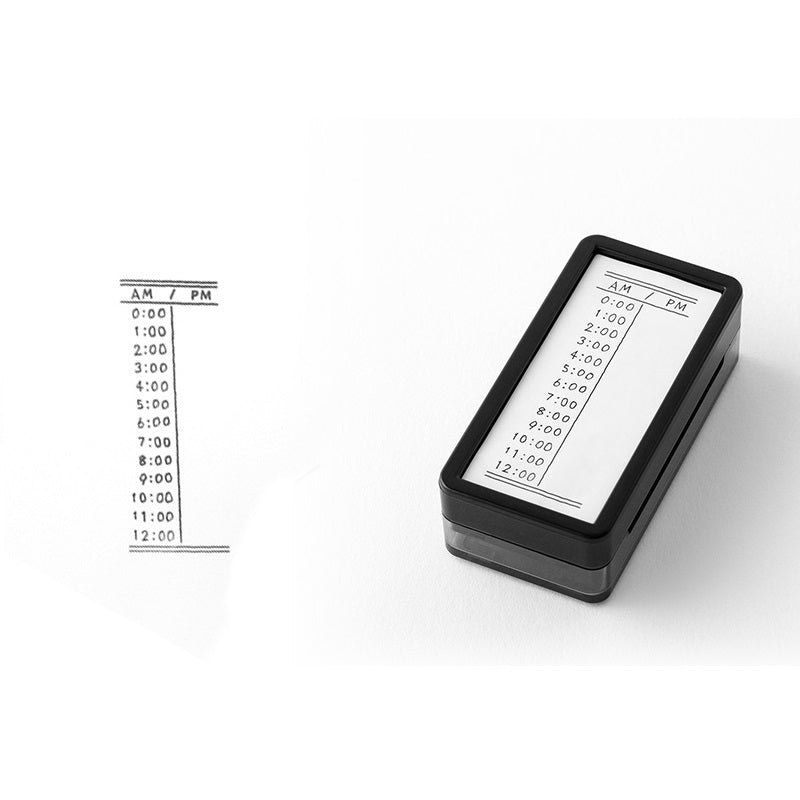 Midori Paintable Stamp Oil Based Self-Inking Rubber Stamp Rectangle Date List