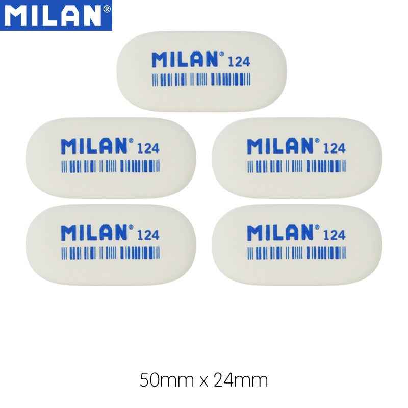 Milan Pencil Eraser 124 Oval/430 Square/4045 Triangle,5 Pack 124 Oval