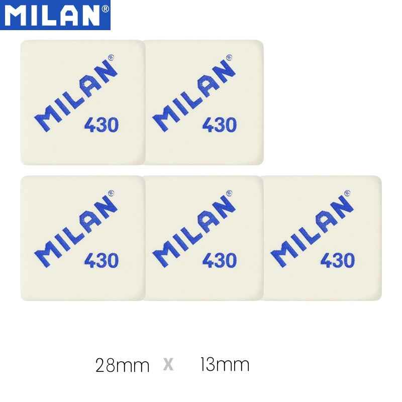 Milan Pencil Eraser 124 Oval/430 Square/4045 Triangle,5 Pack 430 Square