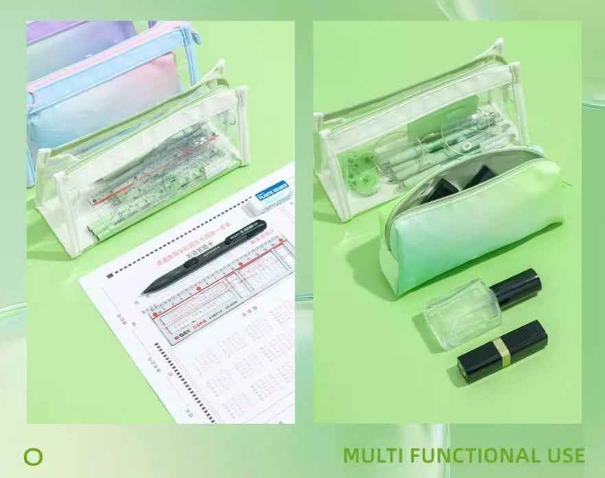M&G Mobaggi Triangle Large Capacity Pencil Case 2-in-1 Double Bag