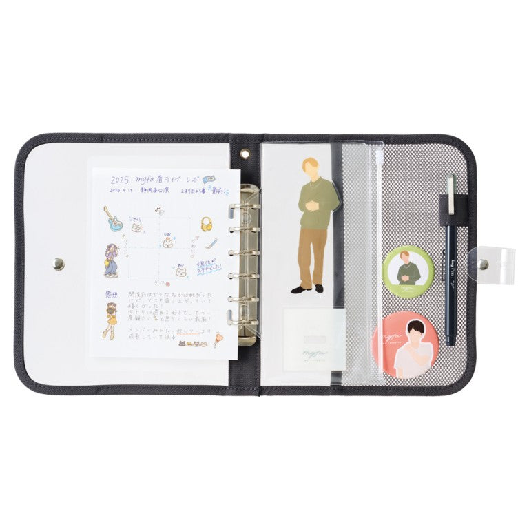 Lihit Lab myfa N3390 Clear Binder Mini 6-Hole