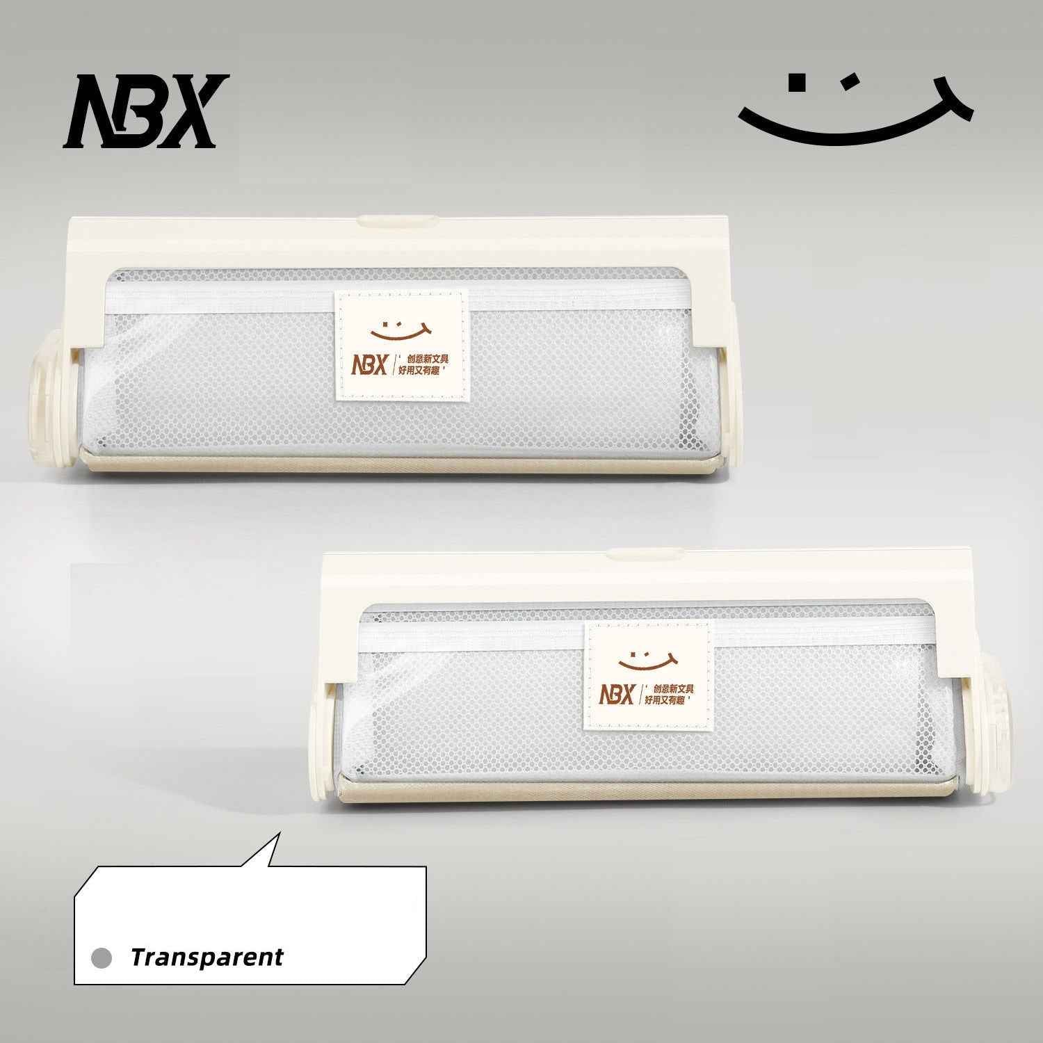 NBX Gear Pudding Zipperless Pencil Case Stationery Storage for School Transparent