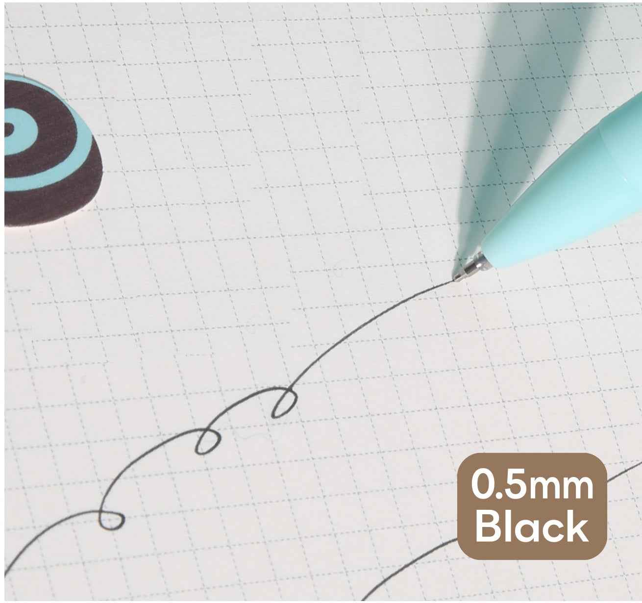NEVER Afternoon Tea Mint Cocoa Gel Pen 0.5mm Black Ink 3-Pack