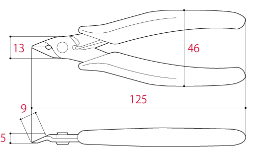 King TTC Cutting Pliers (Flat Flush Cut) 120 mm FC-120