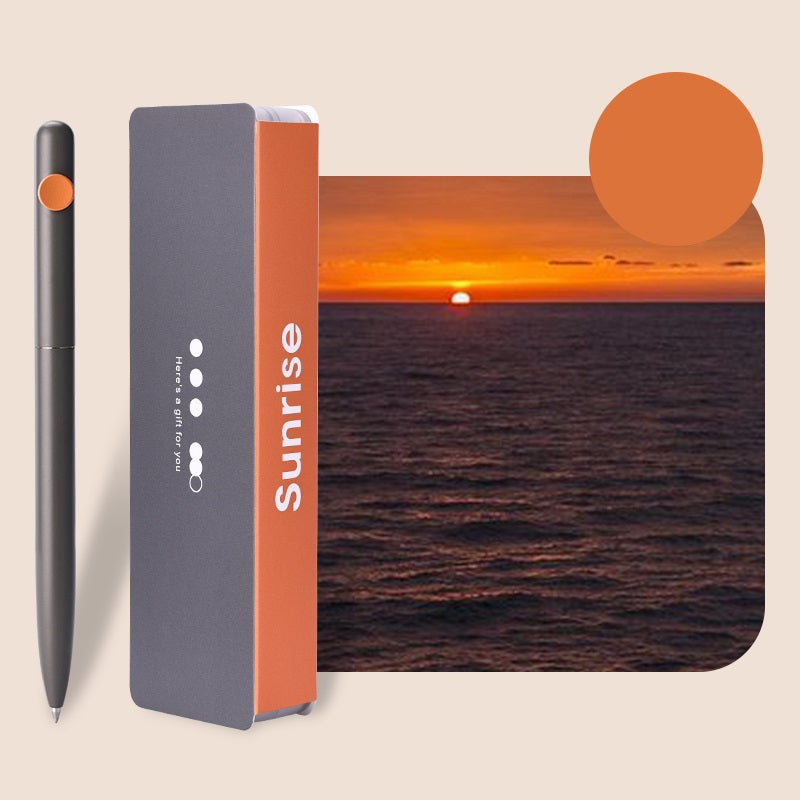 Never Metal Gel Ink Ballpoint Pen – 0.5mm Solid Color Retro Sunrise