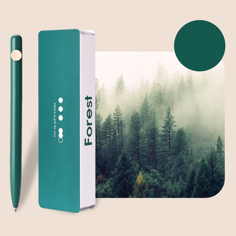 Never Metal Gel Ink Ballpoint Pen – 0.5mm Solid Color Retro Forest