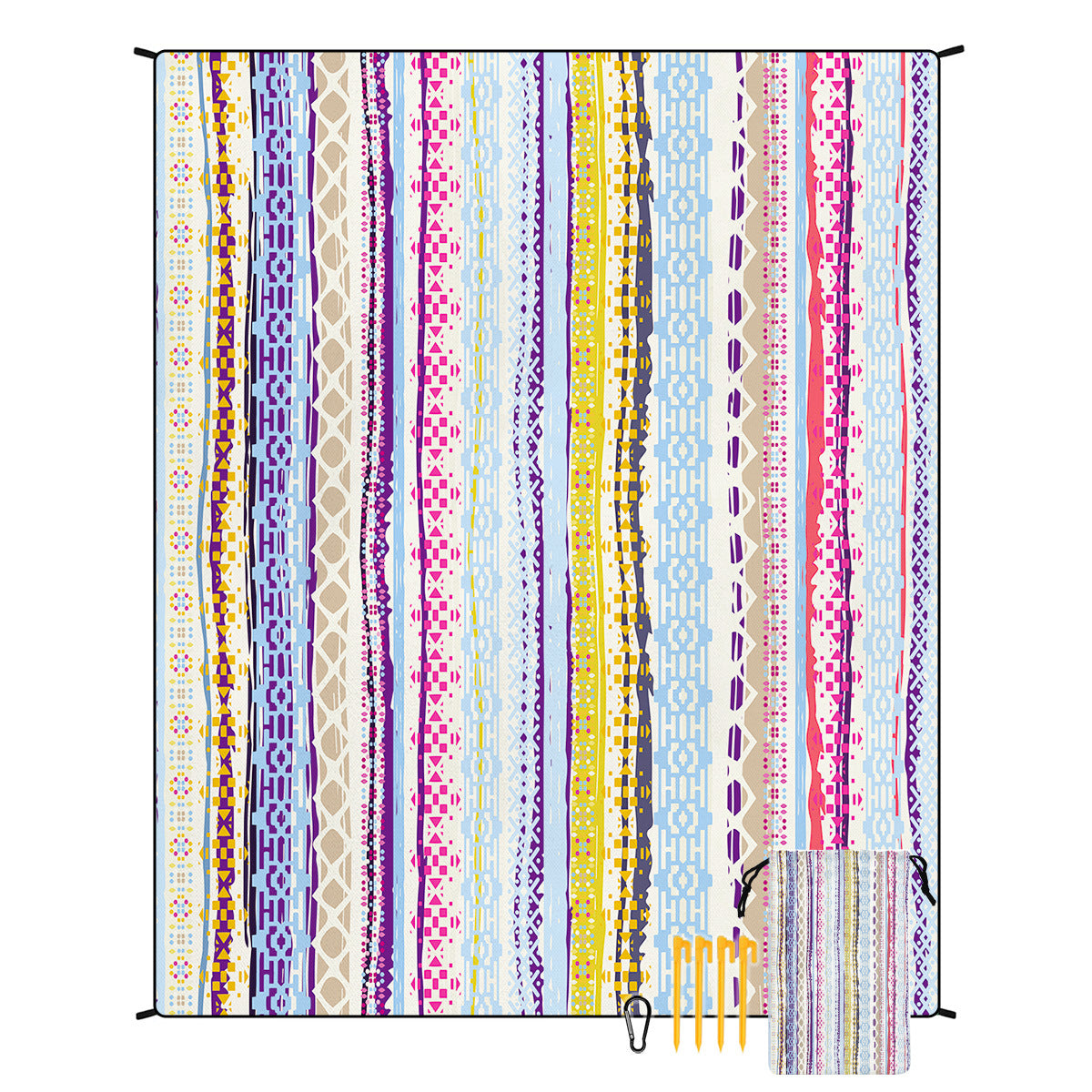 Bohemian Beach Mat & Outdoor Picnic Blanket – Waterproof 220 x 180cm