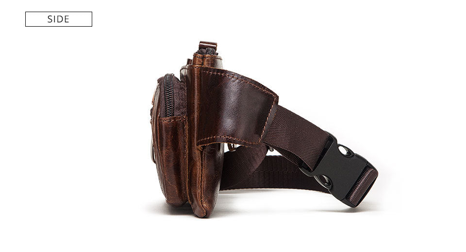 Men's Genuine Leather Waist Bag Packs