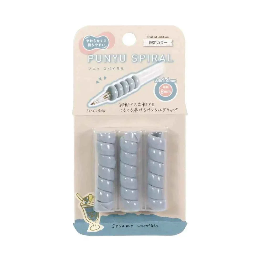 Kutsuwa Punyu Spiral Pencil Grip 8-14mm Sesame Smoothie