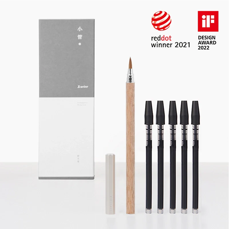MWZ Fountain Brush Pen Black Ink for Calligraphy,Manga,Drawing A