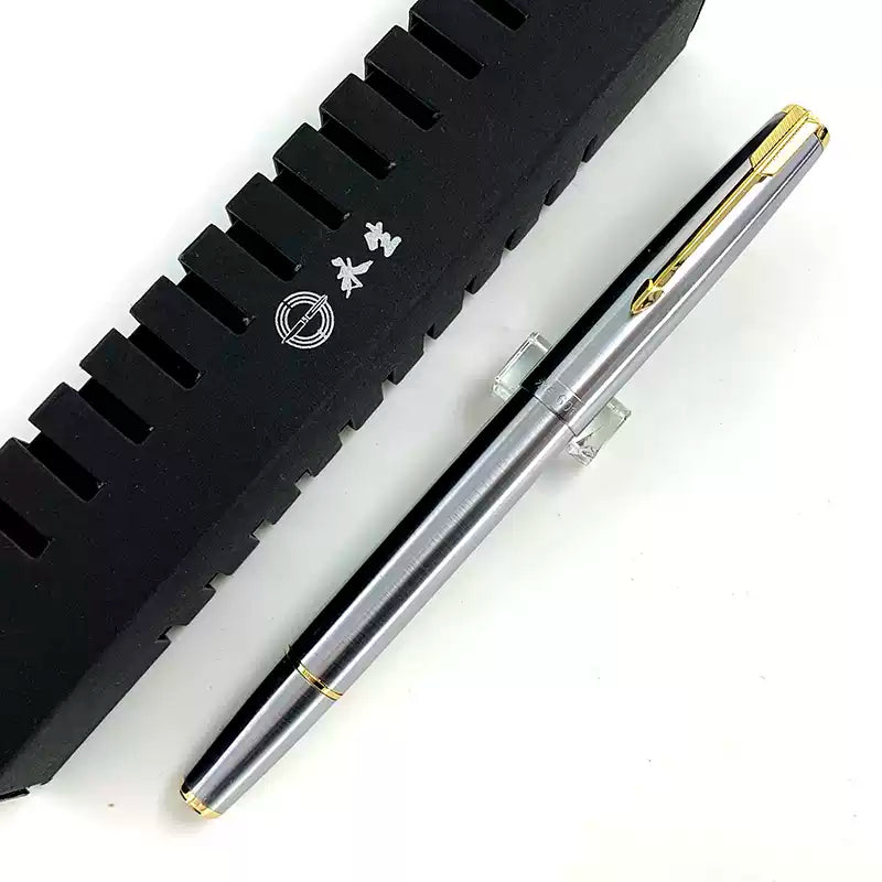 Wing Sung 601 Steel Fountain Pen Gold Clip