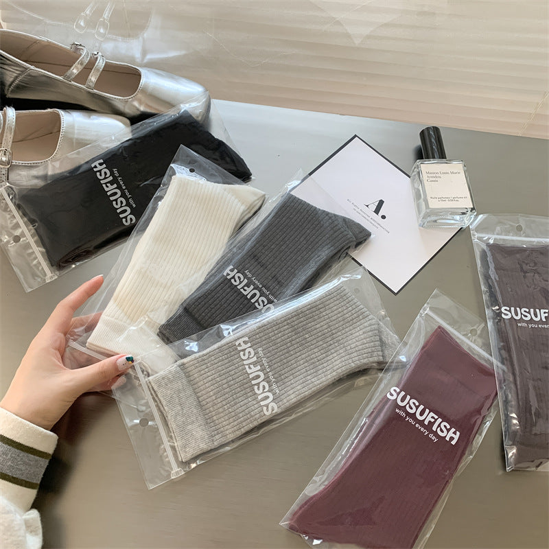 Women's Cotton Ruched Scrunchy Crew Socks| 6-Pack