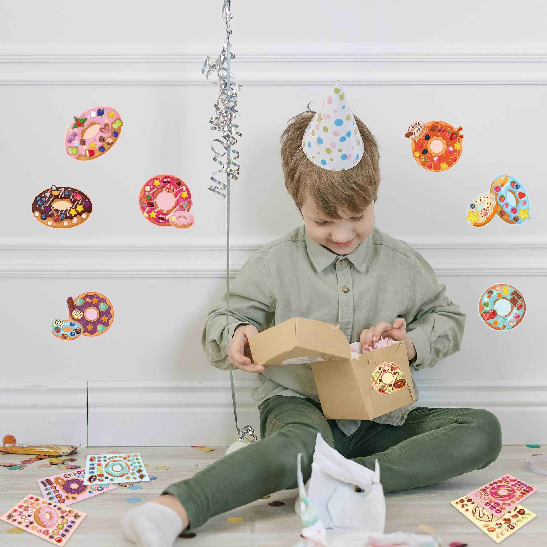 32 Sheets Donuts Make Your Own Stickers for Kids