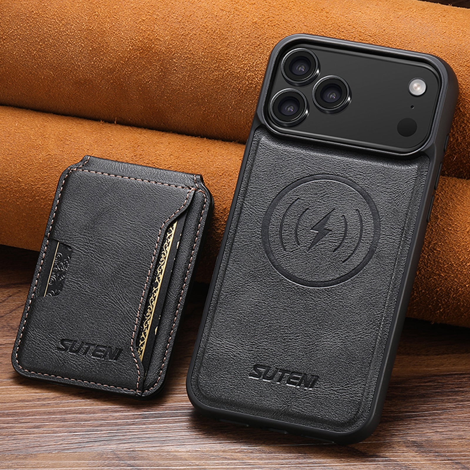 2-in-1 MagSafe Wallet Case for iPhone – Magnetic Card Holder Leather