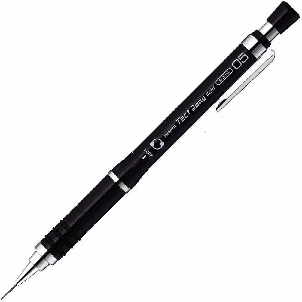 Zebra Mechanical Pencil Tect 2 Way Light, 0.5mm Black