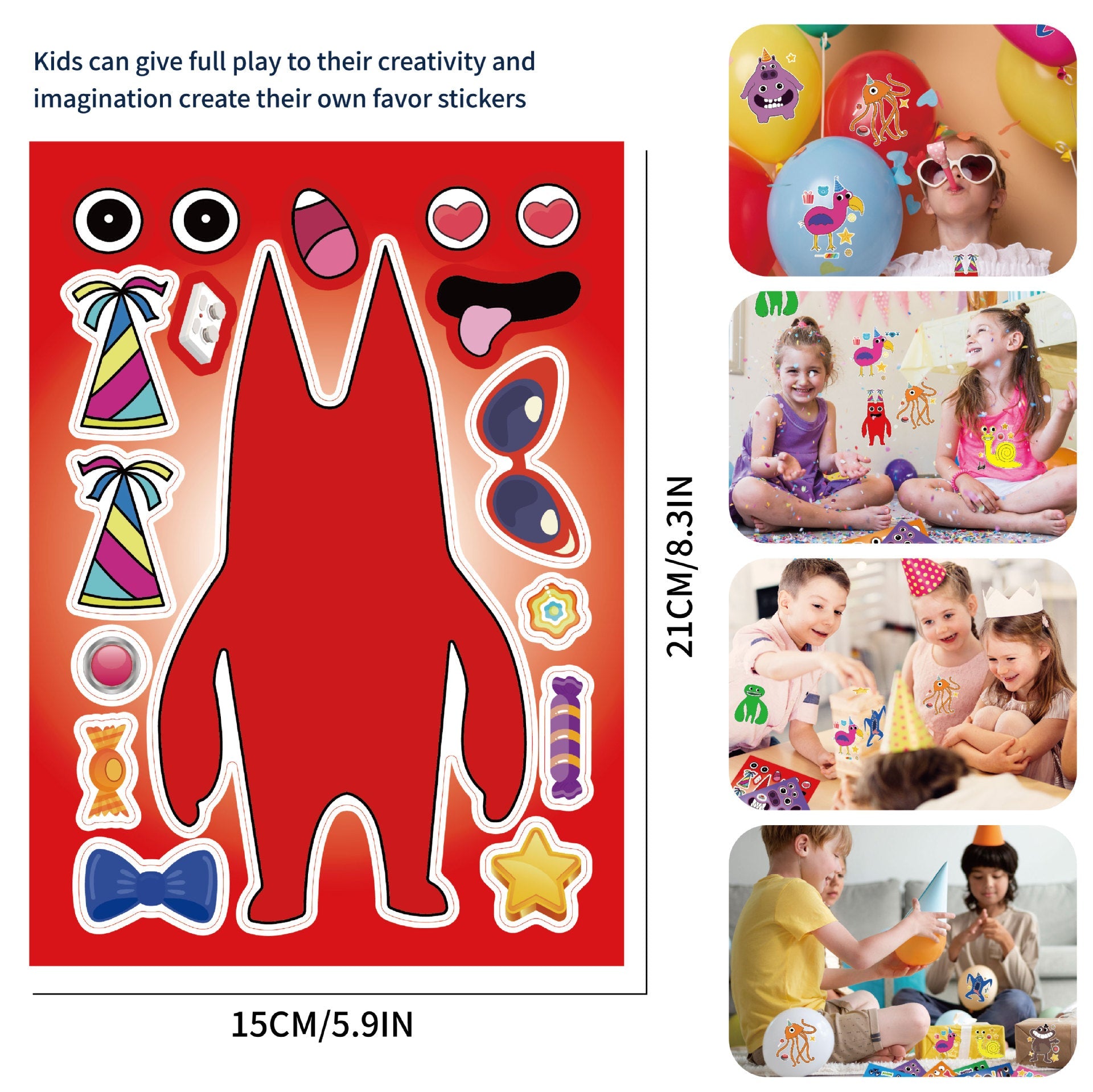 Make a Face Garten of Banban Stickers for Kids 24 Sheets