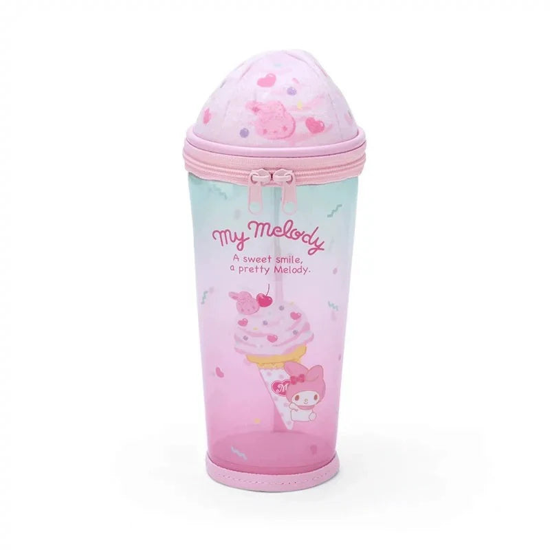 Sanrio Ice Cream Cup Pencil Case PVC Stationery Organizer Hello Kitty