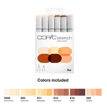 COPIC Sketch Marker Pens 6 Color Portrait