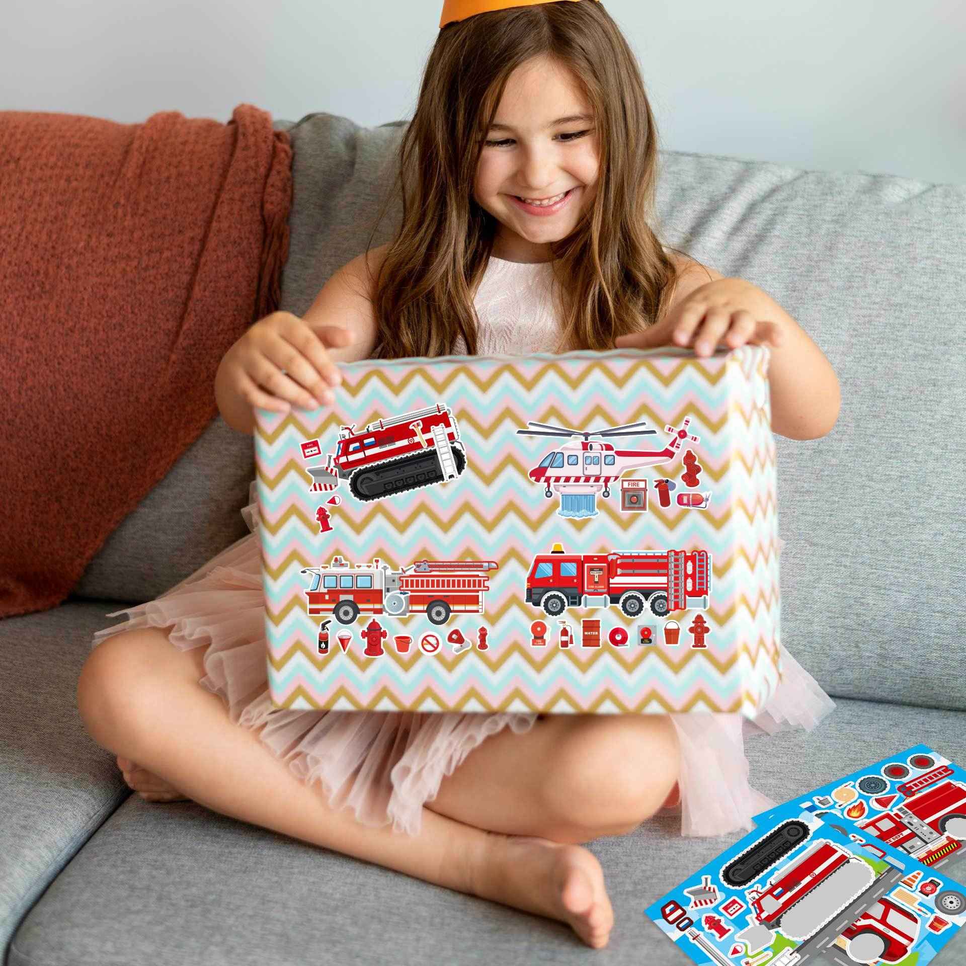 32 Sheets Fire Engine Make Your Own Stickers for Kids