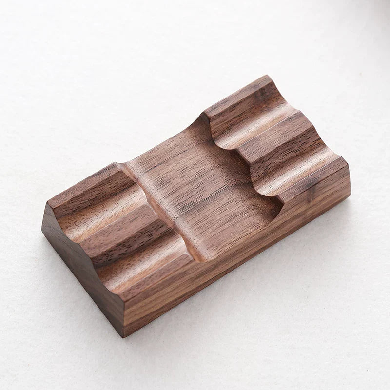 Walnut Wood Pen Stand – Solid Wood Pen Holder & Rest (Single / Double Slot) Single