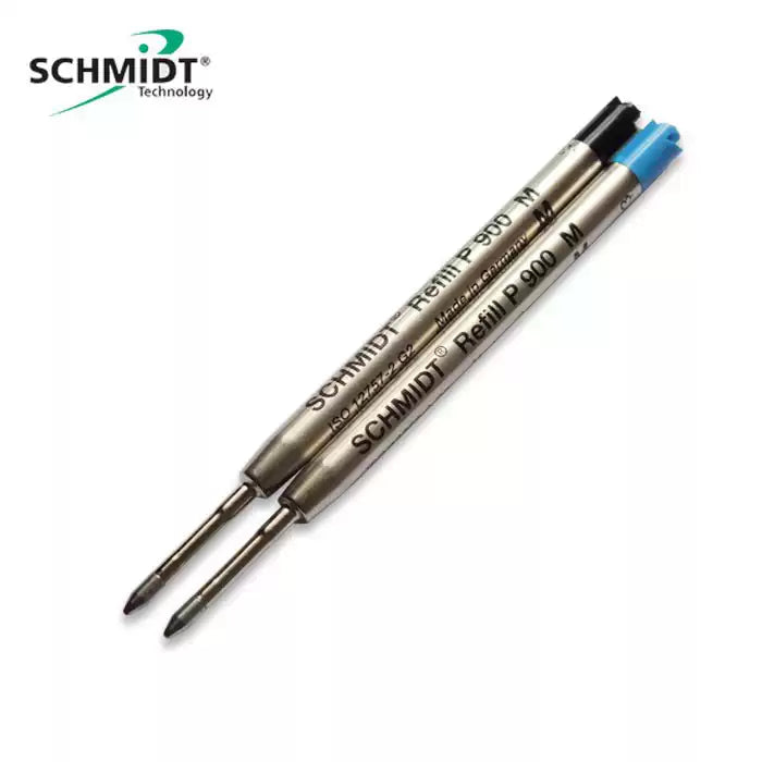 Schmidt Standard P900 M Ballpoint Pen Refill Black/Blue 2 Pack 1 Black + 1 Blue