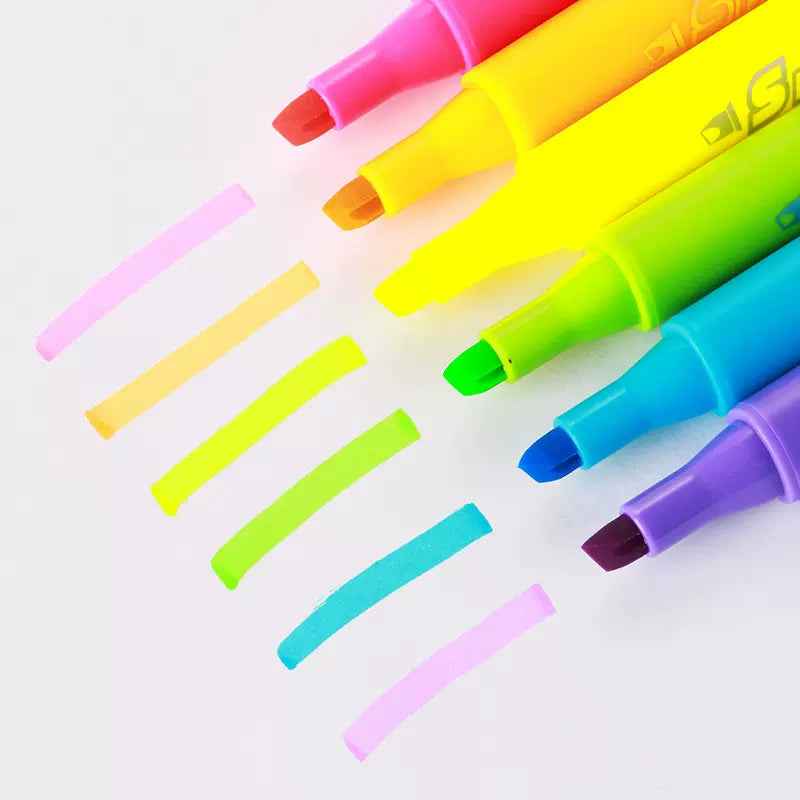 Comix K9036 Highlighters,1-5mm Chisel Tip,6 Colors