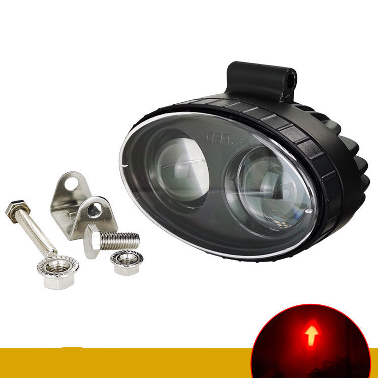 Forklift LED Warning Light 2-Pack – Red & Blue Zone Safety Spotlight | Arrow & Spot Beam