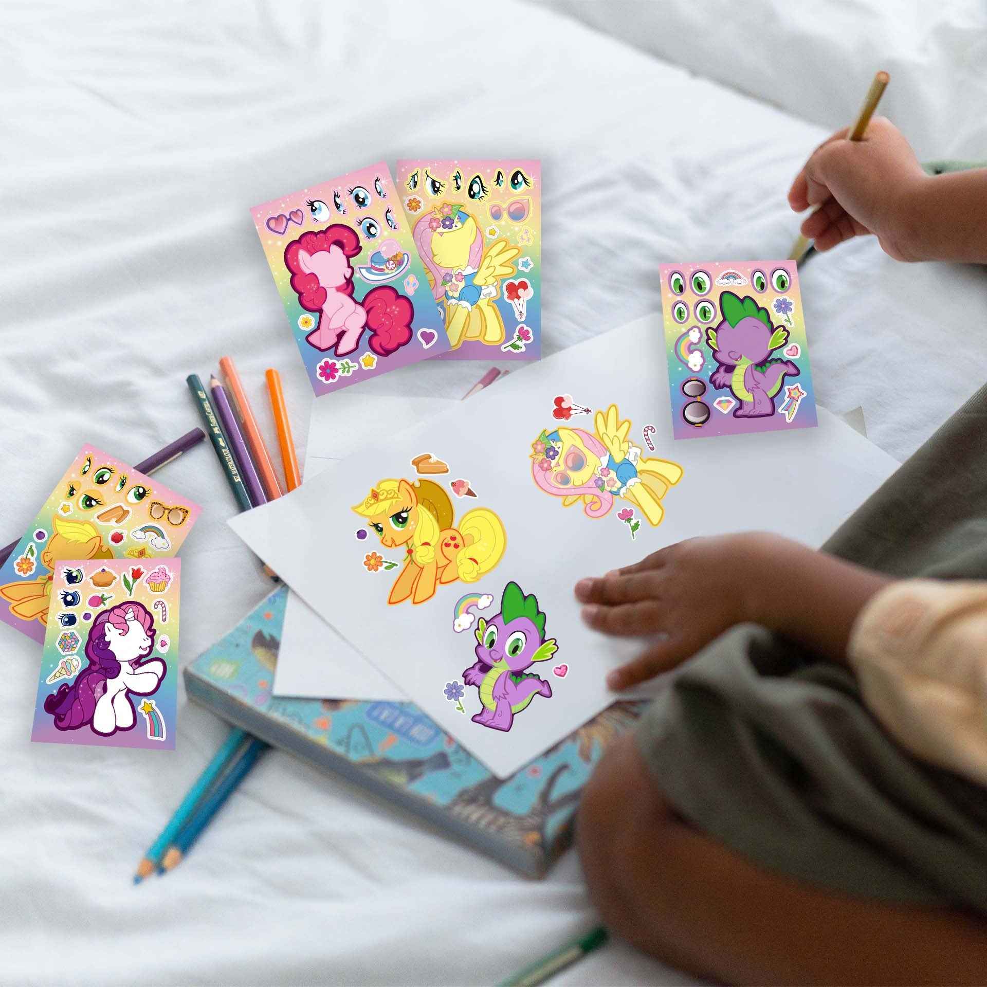 32 Sheets My Little Pony Make a Face DIY Stickers for Kids