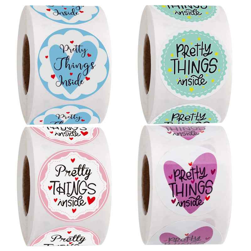 2000pcs Pretty Things Inside Stickers,Round 1 Inch Adhesive Labels