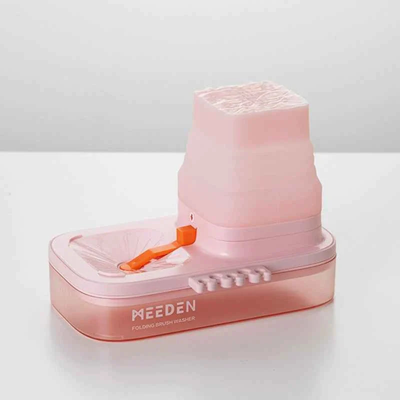 MEEDEN Portable Paint Brush Cleaner Rinser Pink