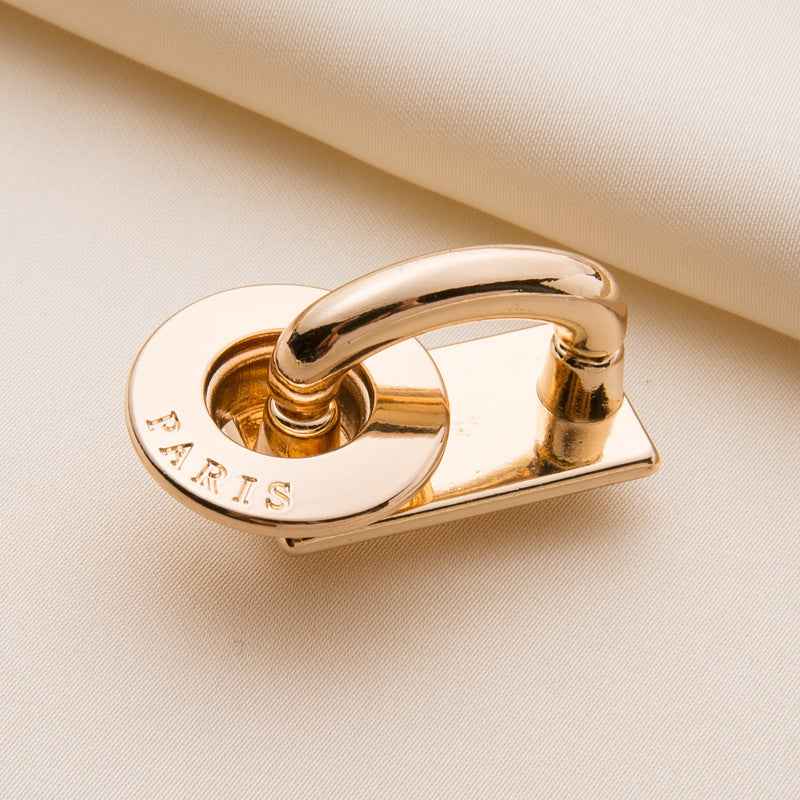 Gold 30mm metal buckle clasp fastener for luggage with oval loop and base plate